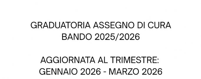 GRADUATORIA ASSEGNO DI CURA 2025/2026